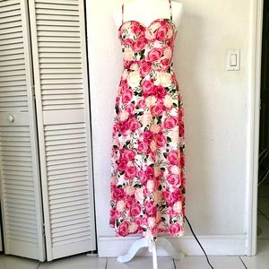 Summer Pink Floral Dress